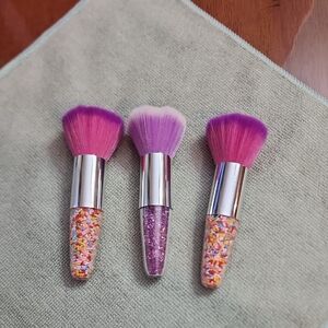 Set Of 3 Colorful Makeup Brush Set